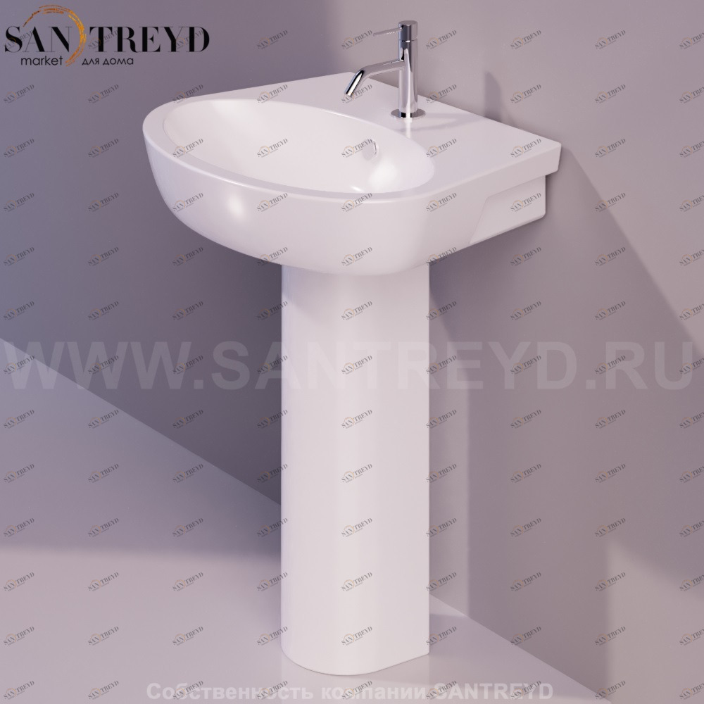 CN200BIANCO Пьедестал для раковины овальная Simas LFT Spazio