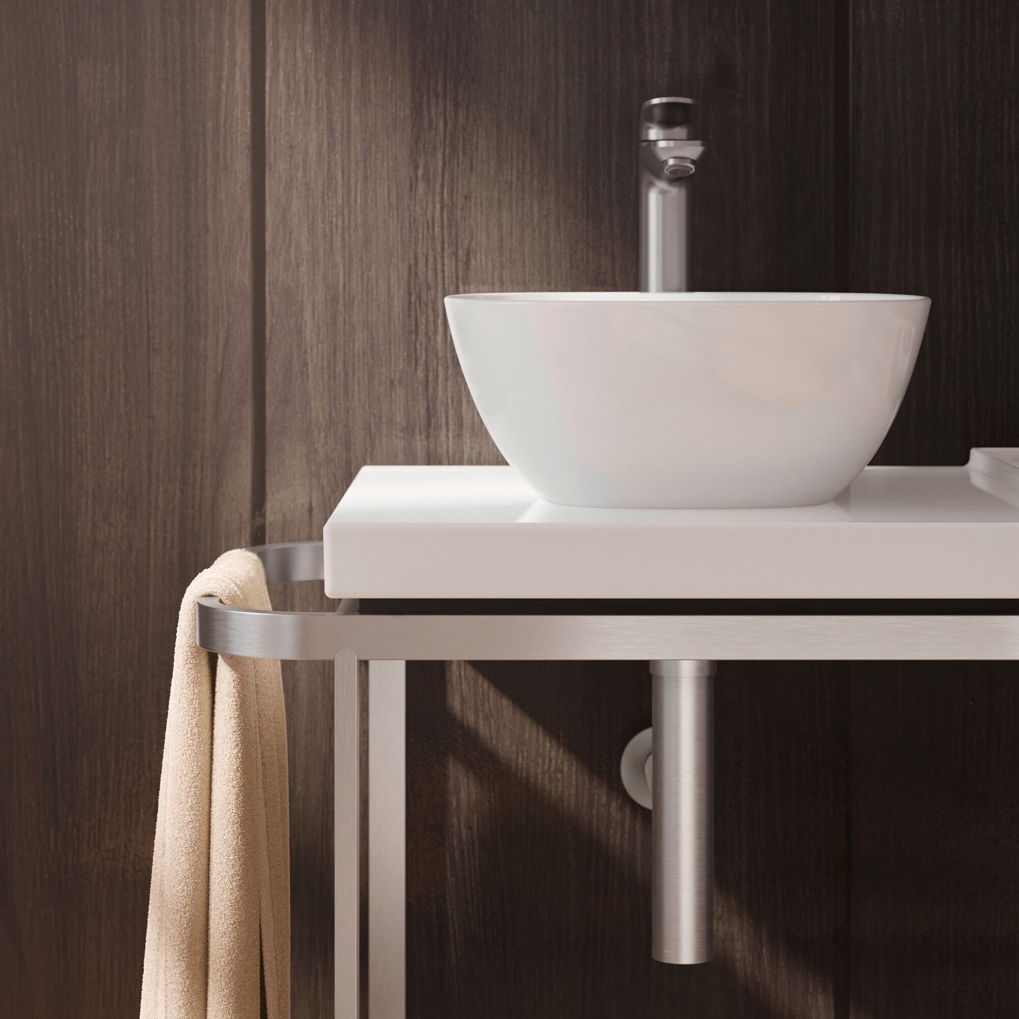 Металлическая напольная раковина с держателем для полотенец Duravit Aurena ARCH-00113133 - Вид №2