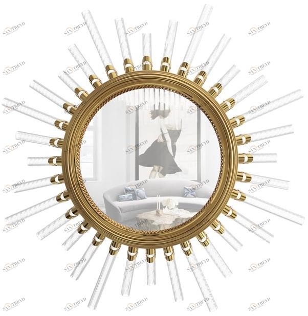 LUXXU Круглое зеркало с настенной рамой Majestic sun-id-1445002