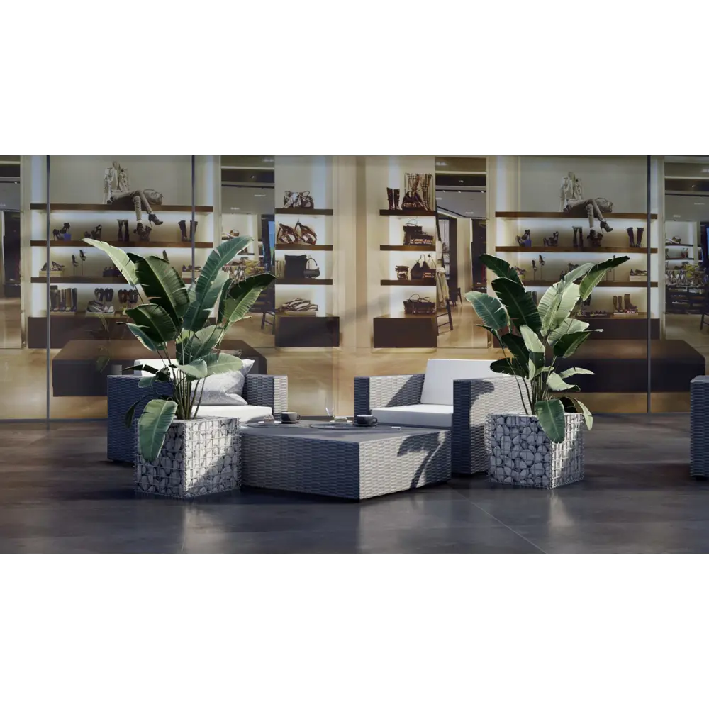 Габион-кашпо 40x40x40 см оцинкованная сталь серый Santreyd STLM-2048536 - Вид №2