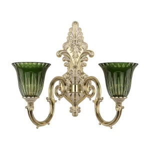 Бра настенное зеленое Bohemia Ivele 7203B15 Clear-Green BOHEMIA IVELE ПОД СТАРИНУ 00-3888980 Зеленый