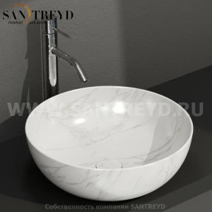 B6T45AC Накладная раковина на столешницу  круглая Ceramica Globo T-EDGE