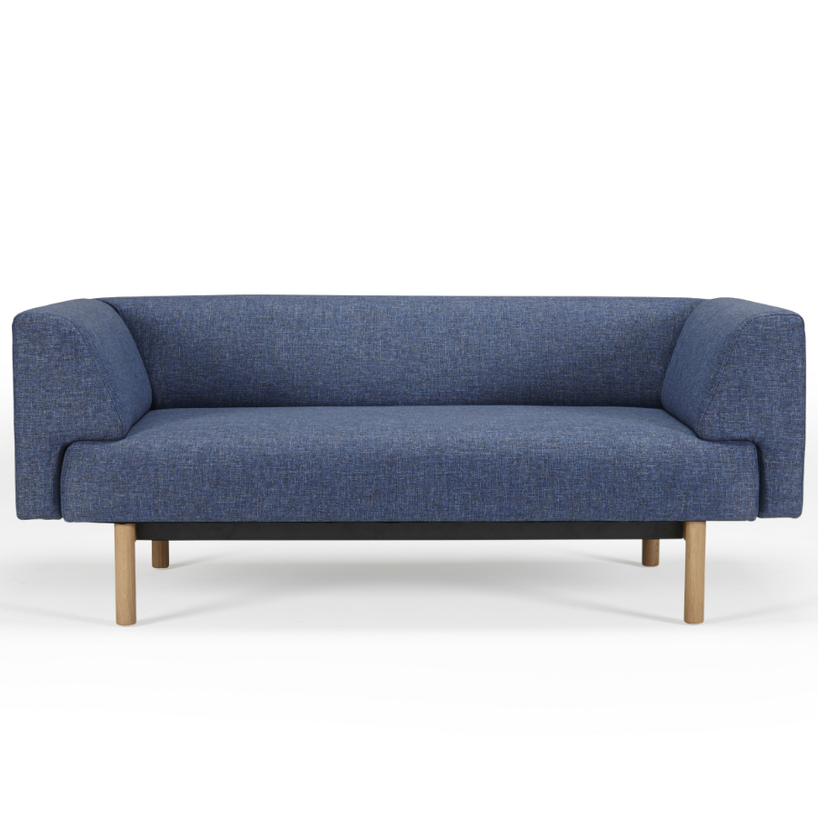 Диван-софа двухместный с мягкими подлокотниками Ebeltoft, лакированный дуб, светло-голубой Kragelund 21002202245 - Вид №1