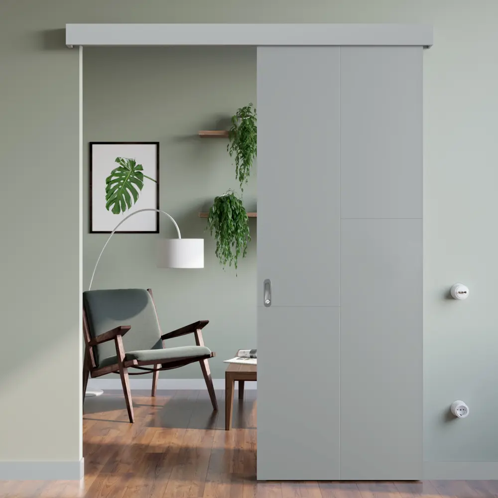 Дверь межкомнатная глухая Лацио 1 80x200 см эмаль серый без замка, без петель 85324560 STLM-2026652 BELWOODDOORS  - Вид №5