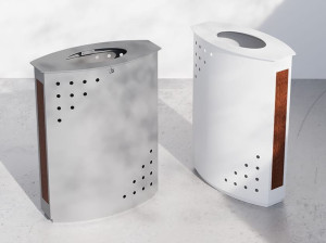 Наружная металлическая корзина для мусора