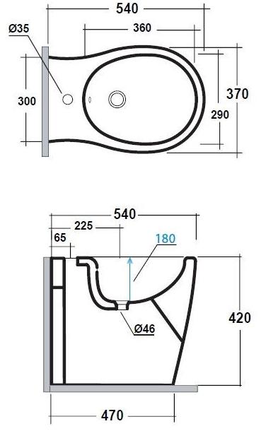 For2301n01 Биде напольное Formosa 2.0 Olympia Ceramica - Вид №3