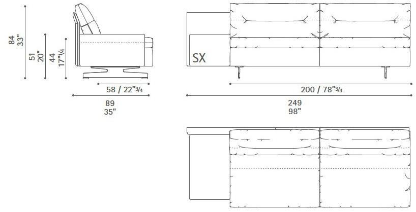 Poltrona Frau Модульный диван с журнальной полкой La collezione - divani e poltrone sun-id-1502655 - Вид №36
