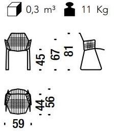 Moroso Стул из плетеной технополимерной проволоки с подлокотниками Tropicalia sun-id-1404907 - Вид №11