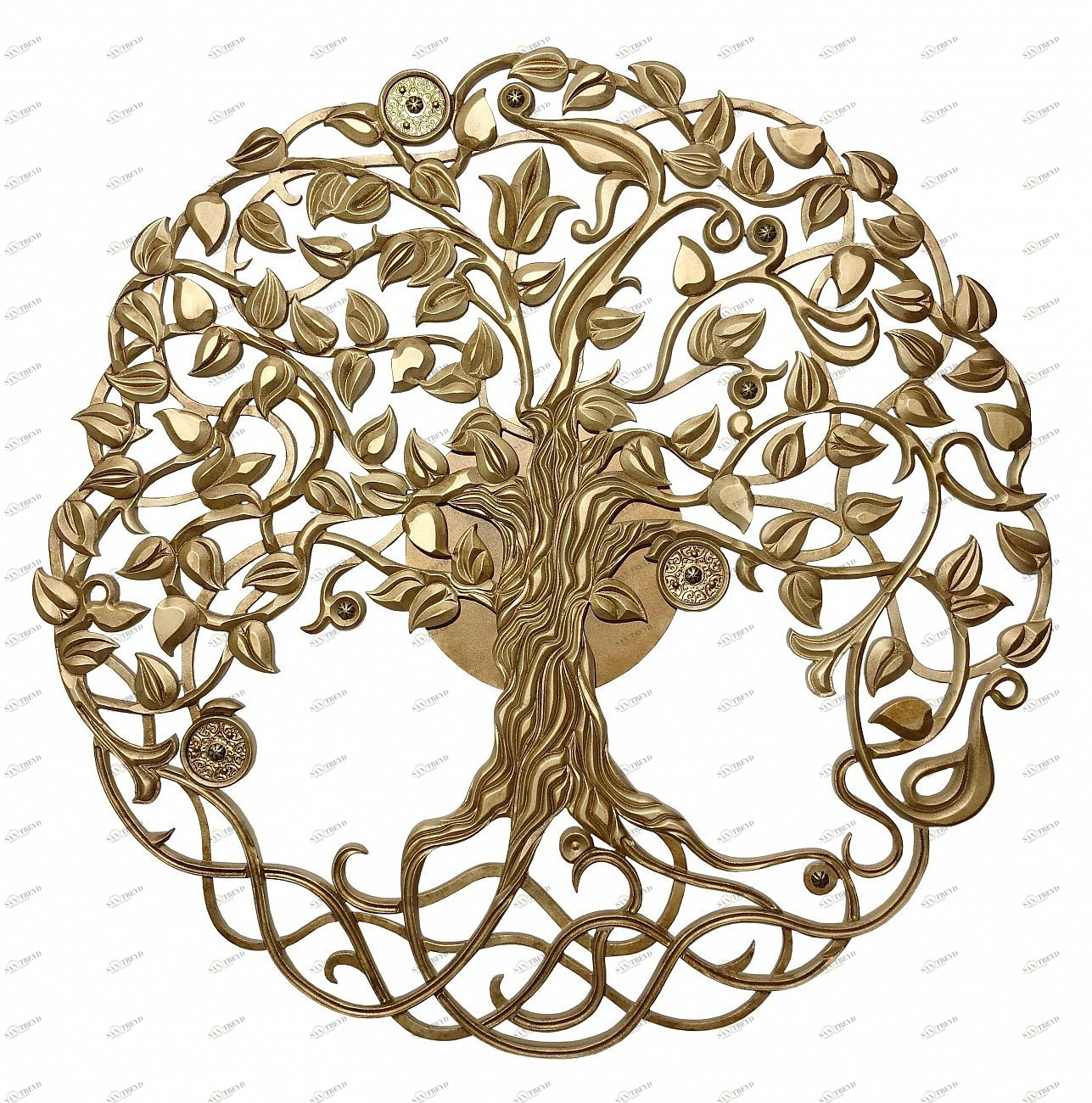 Панно декоративное золото Arbol IN SHAPE ÁRBOL 00-3860088 Золото 