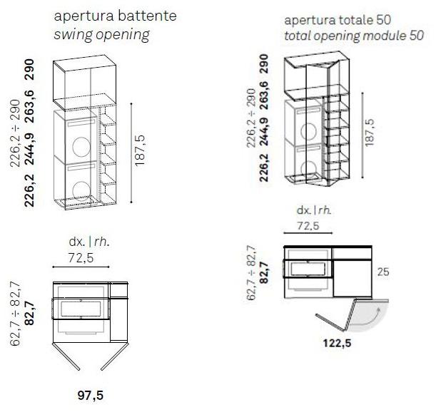 Caccaro Шкаф с техническим модулем Core sun-id-1366277 - Вид №3