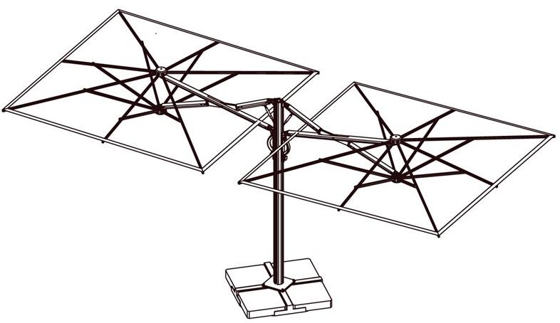 Scolaro Parasol Двойной квадратный зонт Galaxia sun-id-1429207 - Вид №2