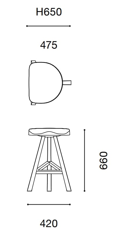 Низкий стул из дуба и акрила Established&Sons Heidi ARCH-00046761 - Вид №8