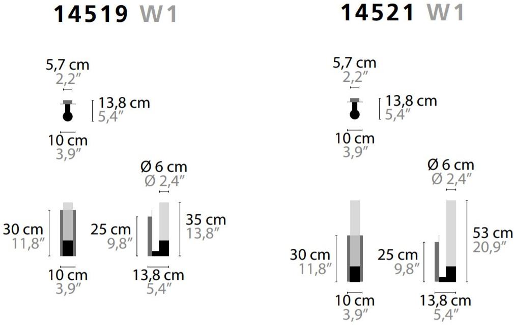 ILFARI Настенный светильник из металла с отраженным светом Infinity 14519 / 14521 - Вид №2