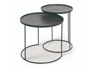 Деревянный круглый журнальный столик