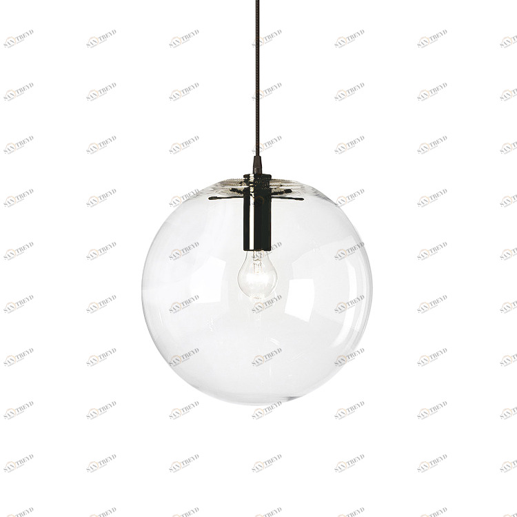 Светильник подвесной 40х40 см прозрачный с черным Ball 8722P/XL/clear DELIGHT COLLECTION ДИЗАЙНЕРСКИЕ 00-3882338 Черный 