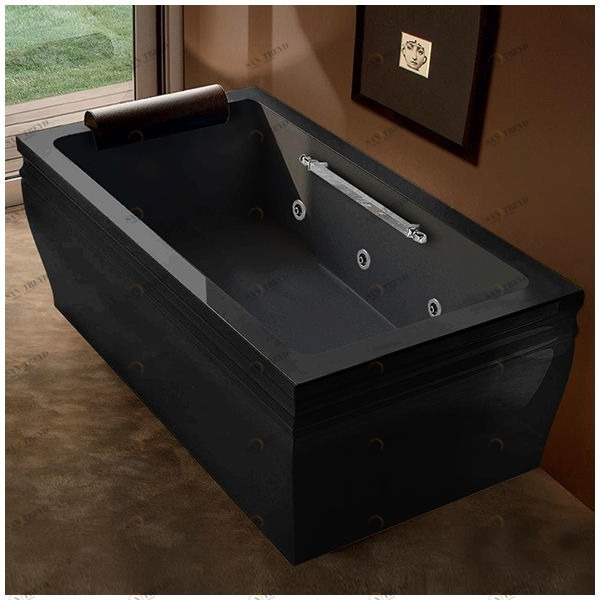 Ванна с гидромассажем чёрная Gruppo Treesse Blanque 1810 SXSTDV1617C