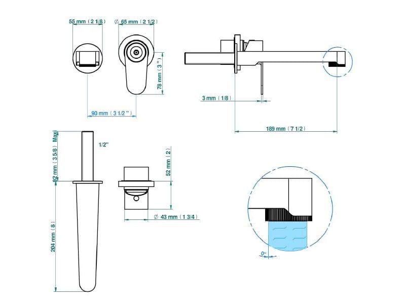 Настенный смеситель для раковины THG Paris ZOOM.12 ARCH-00126174 - Вид №2