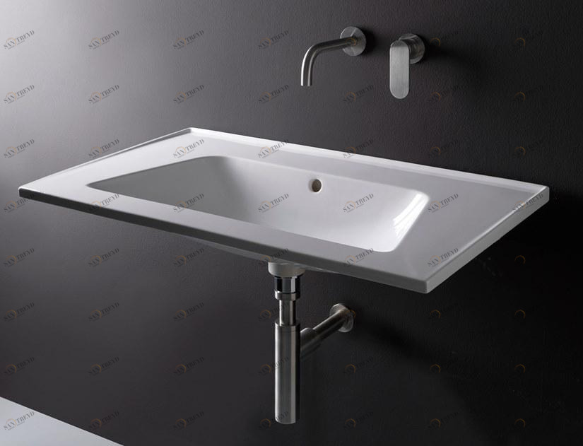 Bm85l Подвесная раковина настенная овальная Ceramica Flaminia Bloom белая