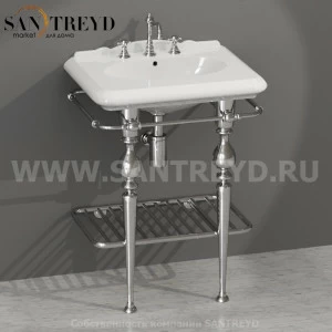 PATC28 Напольная структура из хромированной латуни 75 см хромированная Globo Paestum Италия