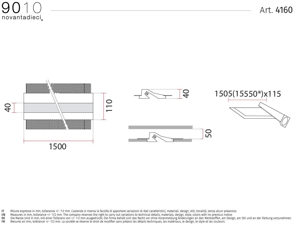 9010 novantadieci Настенный светодиодный светильник из cristaly®  4160  - Вид №2
