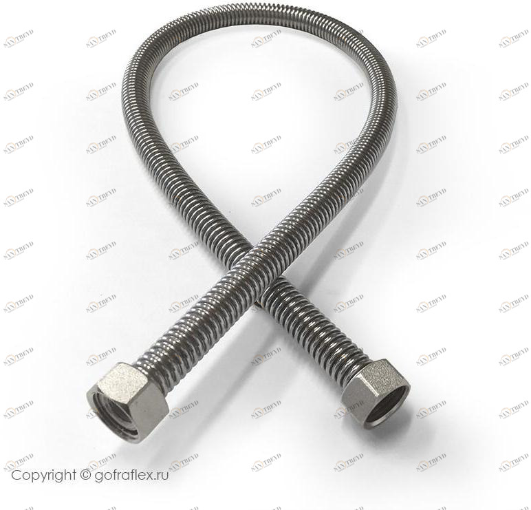 Гибкая подводка из нержавеющей стали 1/2 дюйма, GF15/2500ПР Flexible hose Россия 