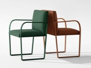 arper Стул из ткани с подлокотниками Arcos