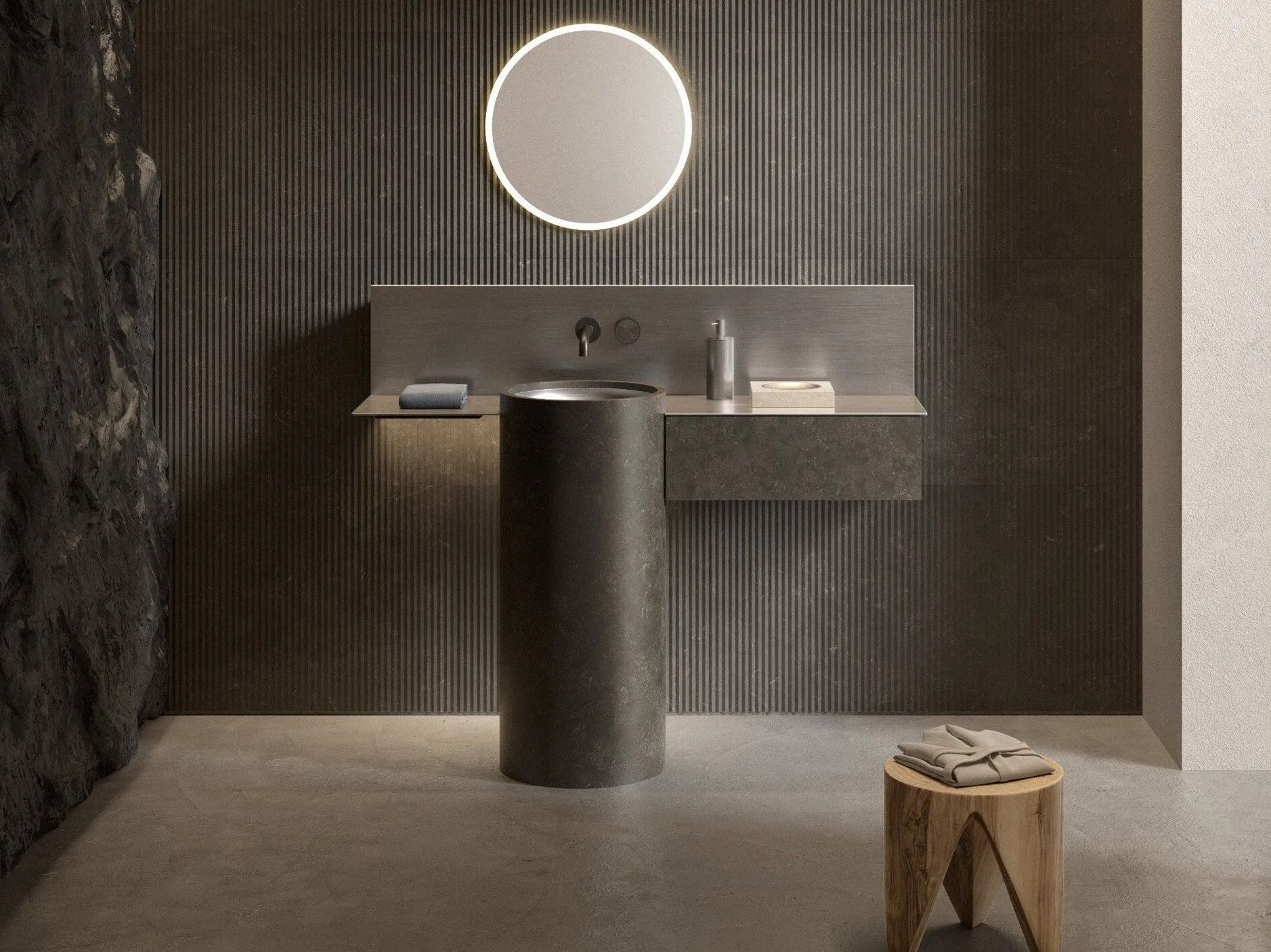 Мраморная круглая отдельно стоящая раковина Salvatori The Small Hours ARCH-00131862