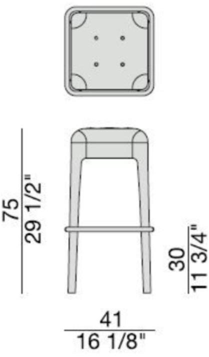 Porada Стул из тафтинга из кожи Iron sun-id-1415969 - Вид №1