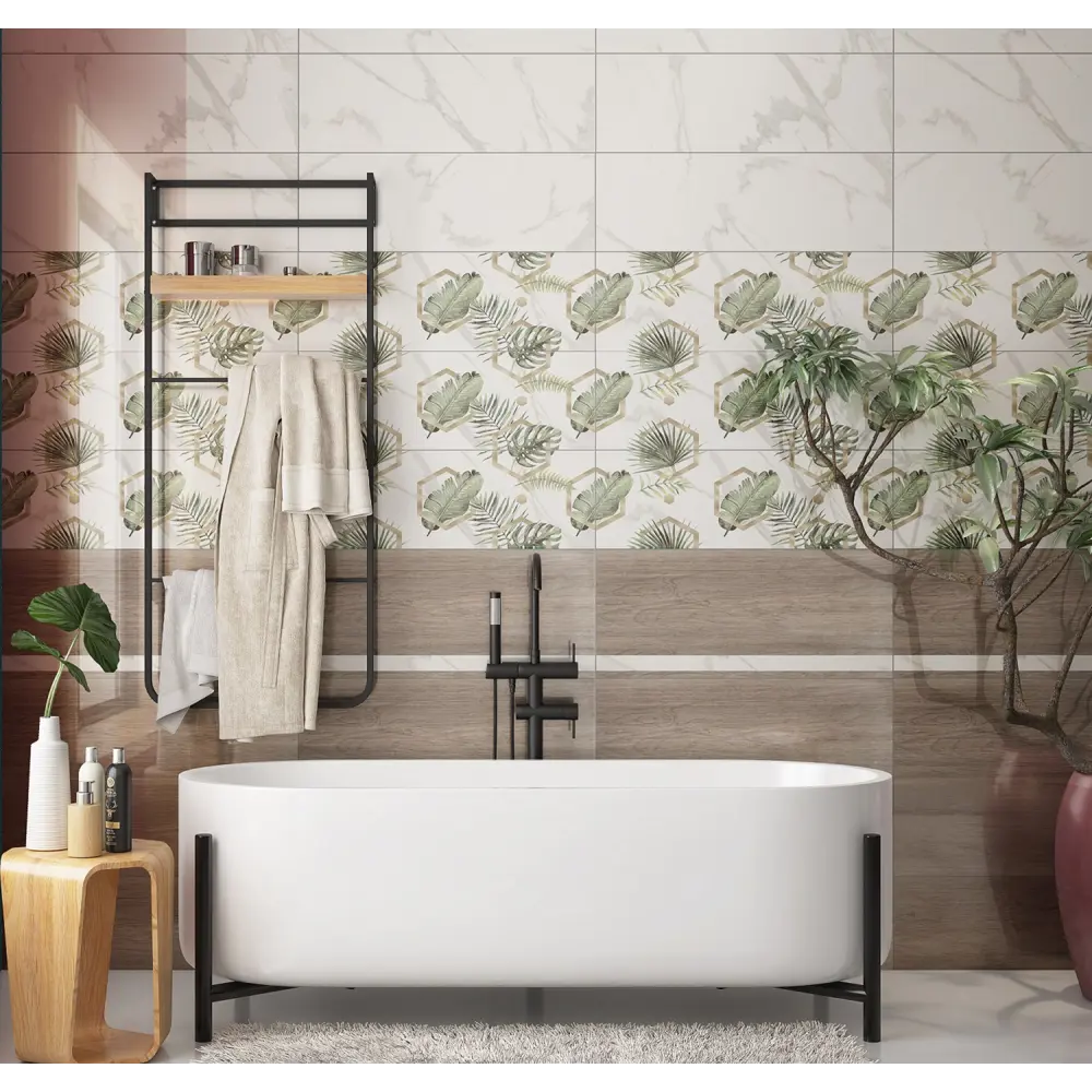 Плитка настенная Бьорк 20x60 см 0.84 м² цвет белый мрамор LB CERAMICS STLM-2123149 - Вид №4