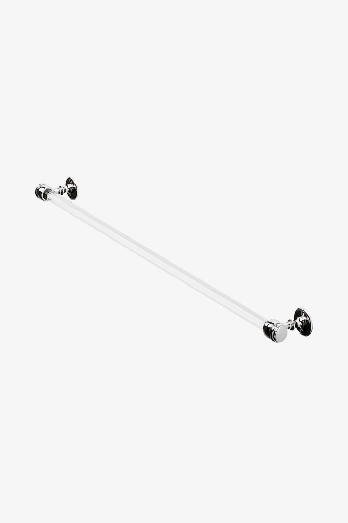 CRTB39 Стеклянный полотенцесушитель Crystal, 29 дюймов, с металлическими концами Waterworks