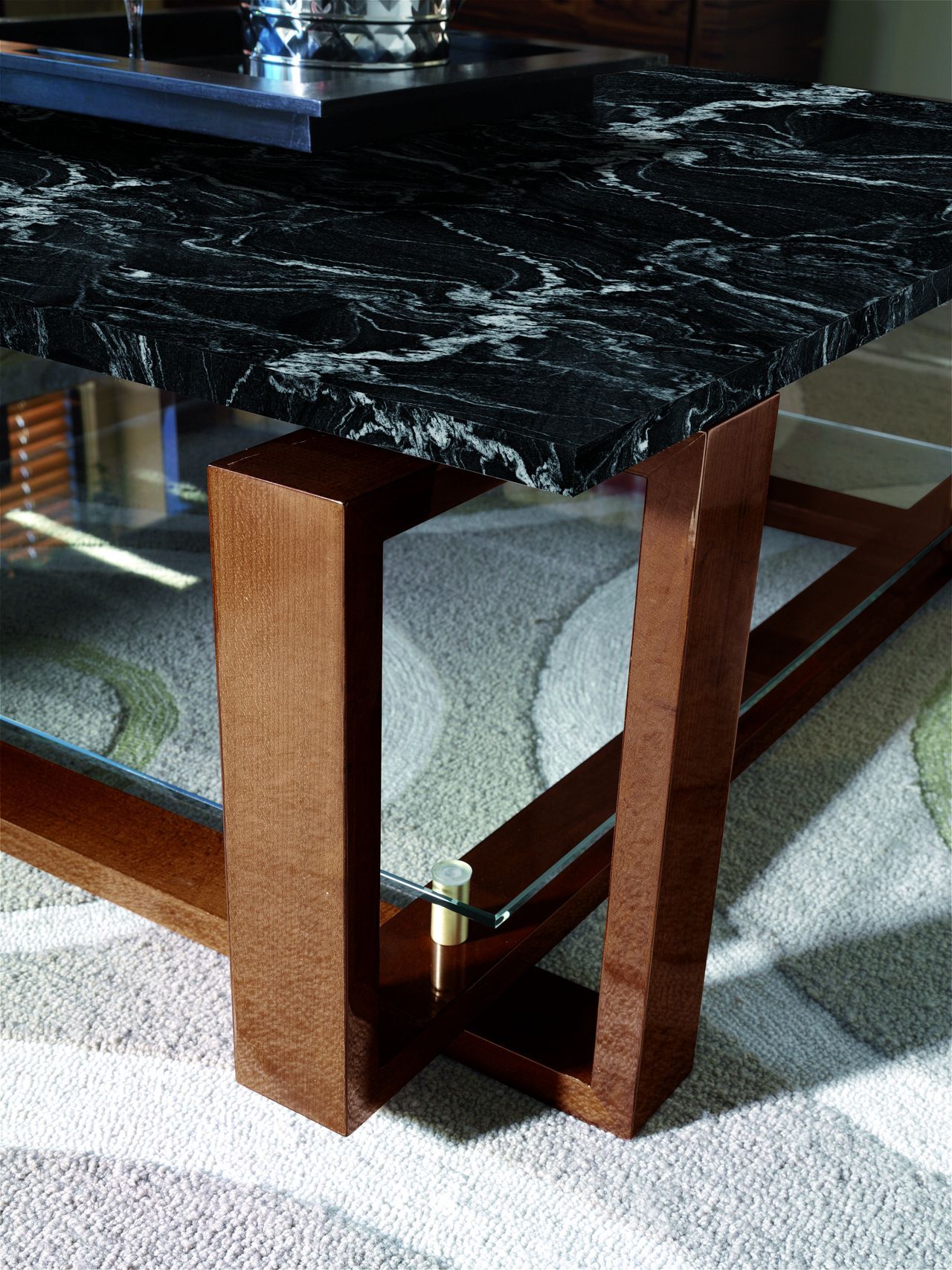 Мраморный низкий прямоугольный журнальный столик Hurtado Evolution ARCH-00092610