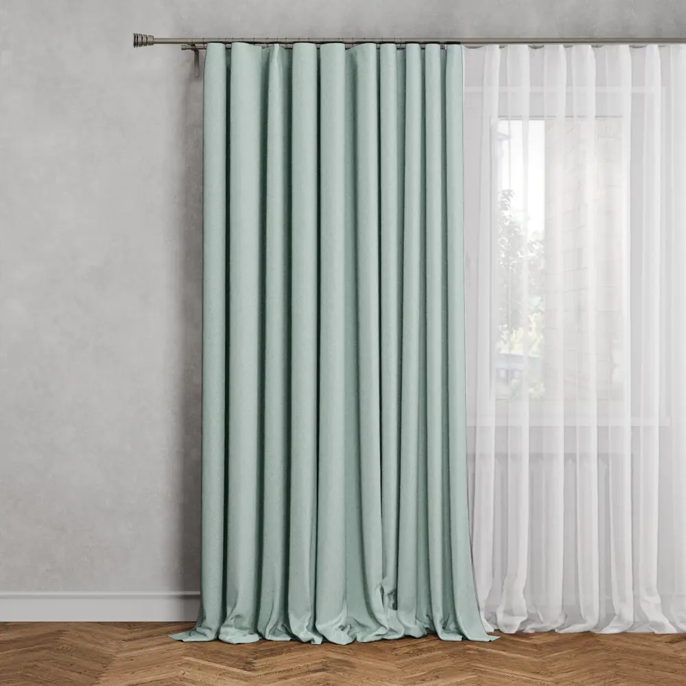 Штора на ленте Анора 160x260 см цвет зеленый 89375999 STLM-2046755 Santreyd 