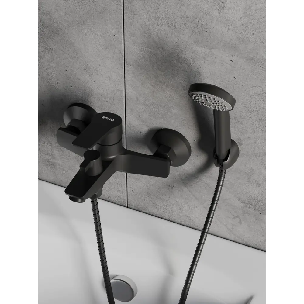 Смеситель ESKO Marburg черный для ванны с лейкой 88491108 Marbyrg STLM-0989683 - Вид №5
