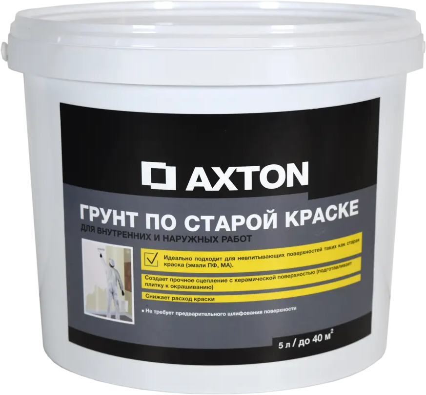 Грунт Axton для сложных поверхностей с остатками краски 5 л 81951450