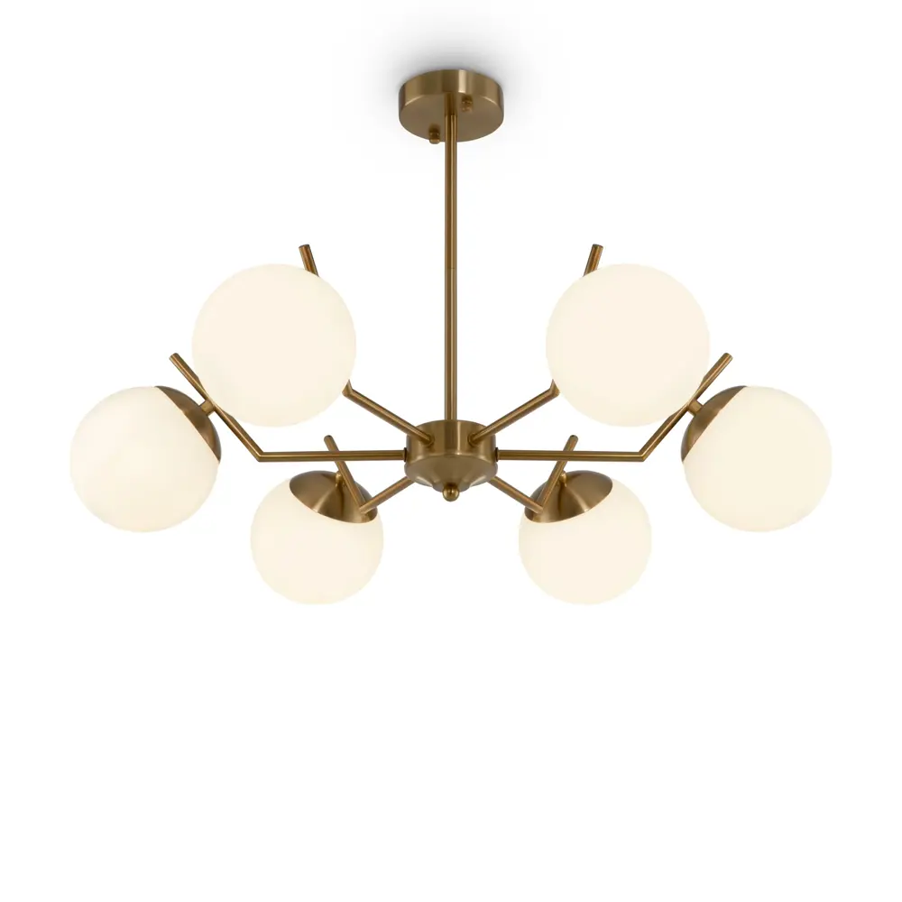 Люстра подвесная FR5173PL-06BS 6 ламп 22 м² цвет латунь Freya STLM-2058412