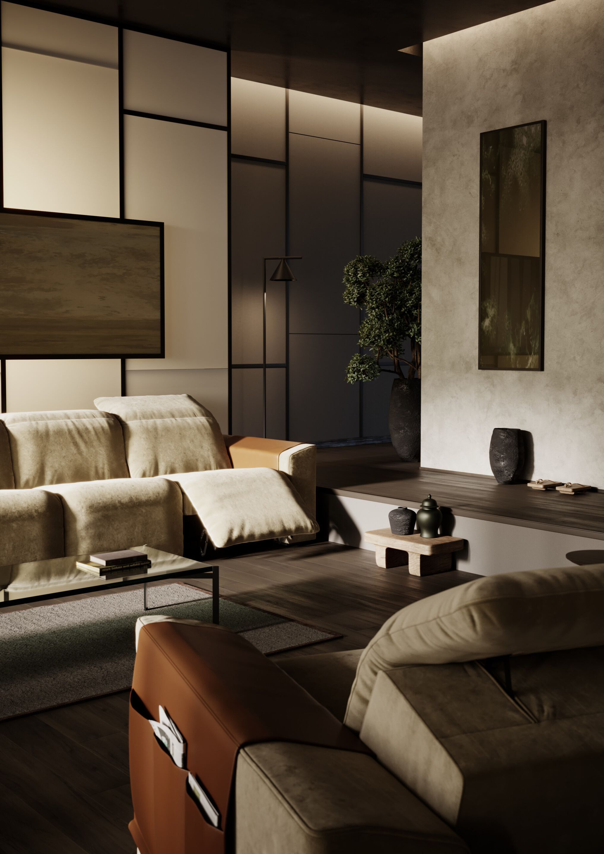 Модульный тканевый диван с откидной спинкой Vismara Design Kubrik ARCH-00065329 - Вид №1