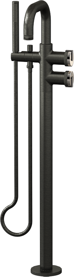 E-11557-R1PN-L1BK-BOX Смеситель напольный отдельностоящий (внешняя часть) GRAFF MOD+