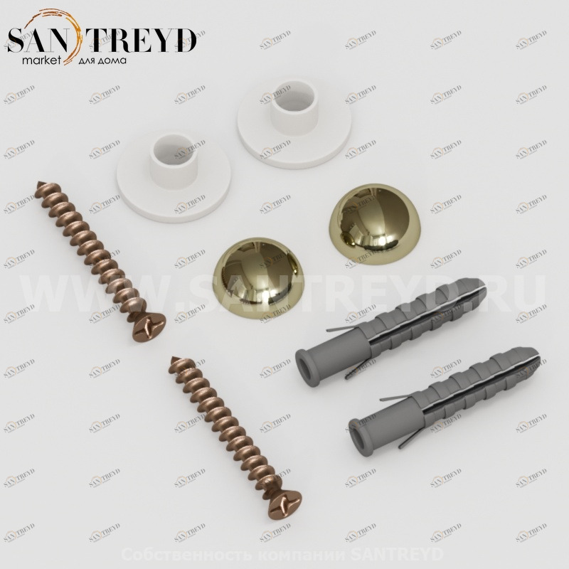 760391 Крепежи вертикальные для унитаза и биде Kerasan, цвет Золотистый Kerasan ACCESSORIES Италия