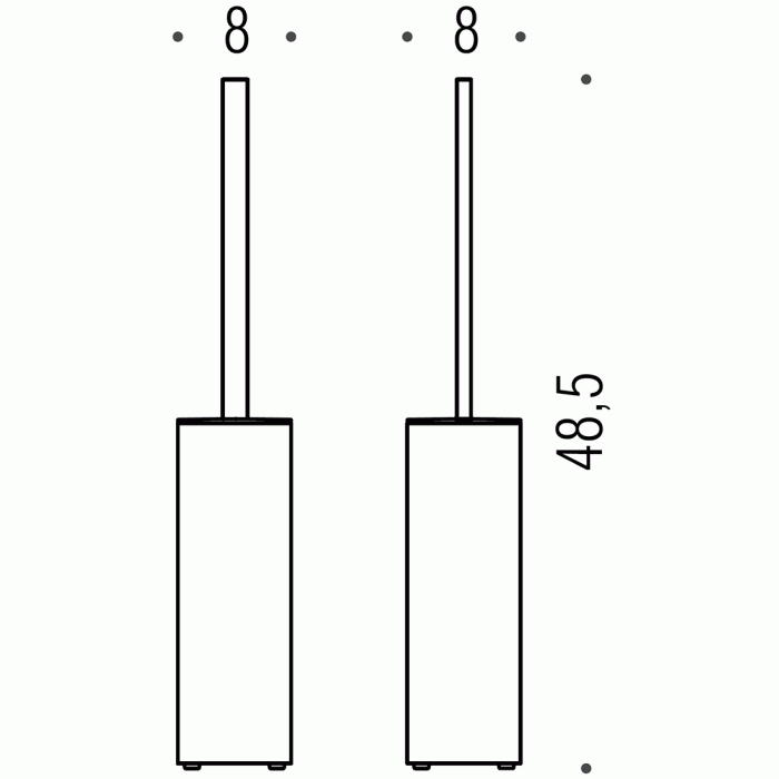 B1606.NM B1606 NM Ёршик напольный (чёрный) COLOMBO LOOK Colombo Design - Вид №1