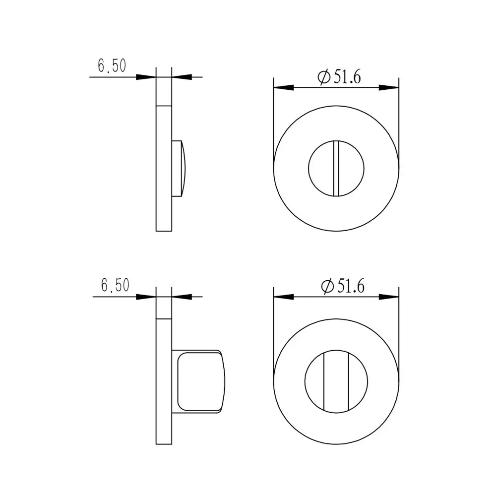 Завертка дверная KREAFORTA WCR2 алюминий цвет бронза STLM-2085678 - Вид №4