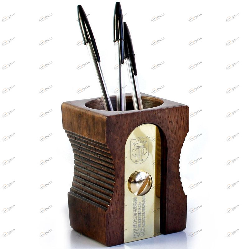 Органайзер для рабочего стола Sharpener темное дерево SUCK UK SKPENCILPOT3