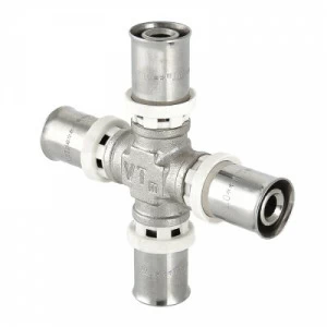 VTm.241.N.201620 Пресс-фитинг – крестовина Valtec 20 х 16 х 20 х 16 мм