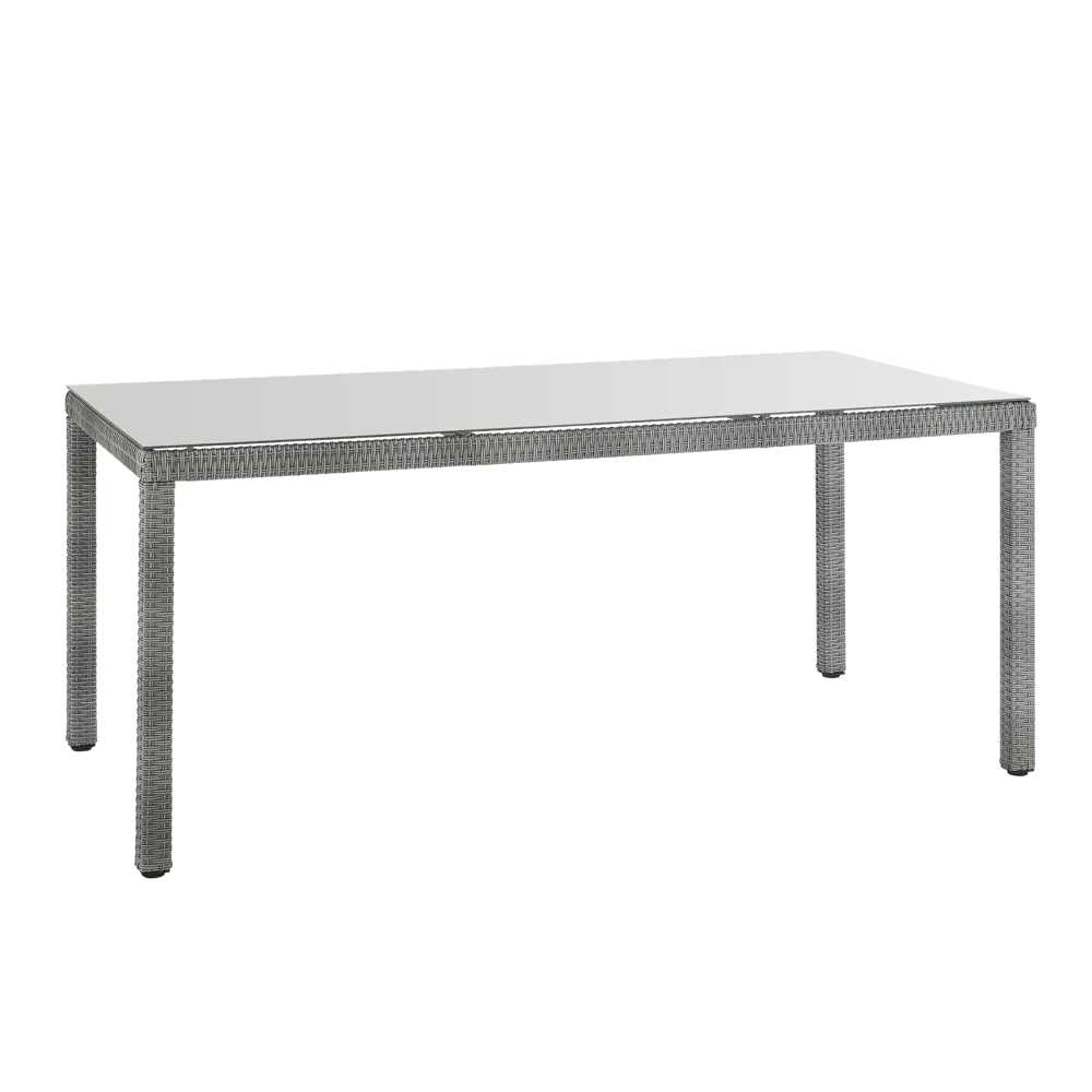 Садовая мебель NATERIAL Davos: алюминиевый стол со стеклянной столешницей 90x180 см 82509550 STLM-0028914 - Вид №1