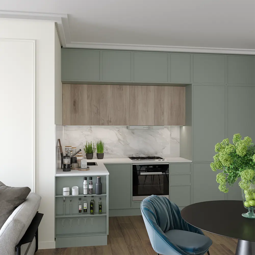 Столешница кухонная Арктик 100x100x2 см искусственный камень цвет белый 89398958 STLM-2012826 Santreyd - Вид №6