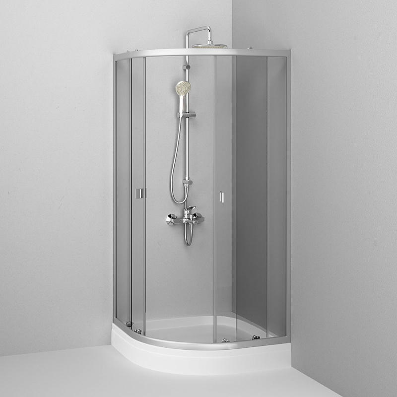 W88E-205-090MT Twin Slide Душевое ограждение c поддоном 90x90 AM.PM X-Joy  - Вид №1