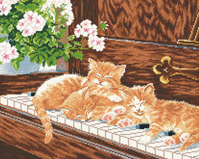 39х31см Набор для вышивания "М.П.Студия" НВ №32 №140 "Полуденный сон" Santreyd 