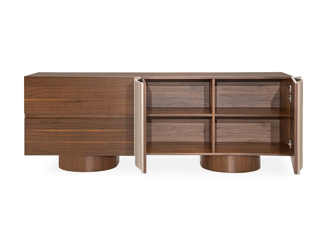 Деревянный шкаф с распашными дверцами и ящиками NDESIGN Espresso ARCH-00009773 - Вид №1