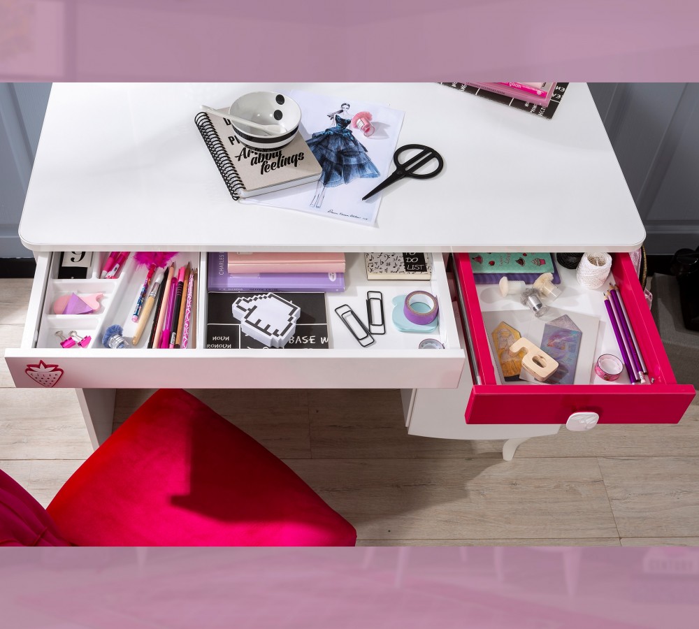 Письменный стол белый с ящиками и дверцей 99 см Yakut M CILEK YAKUT 00-3832441 Белый Santreyd  - Вид №3