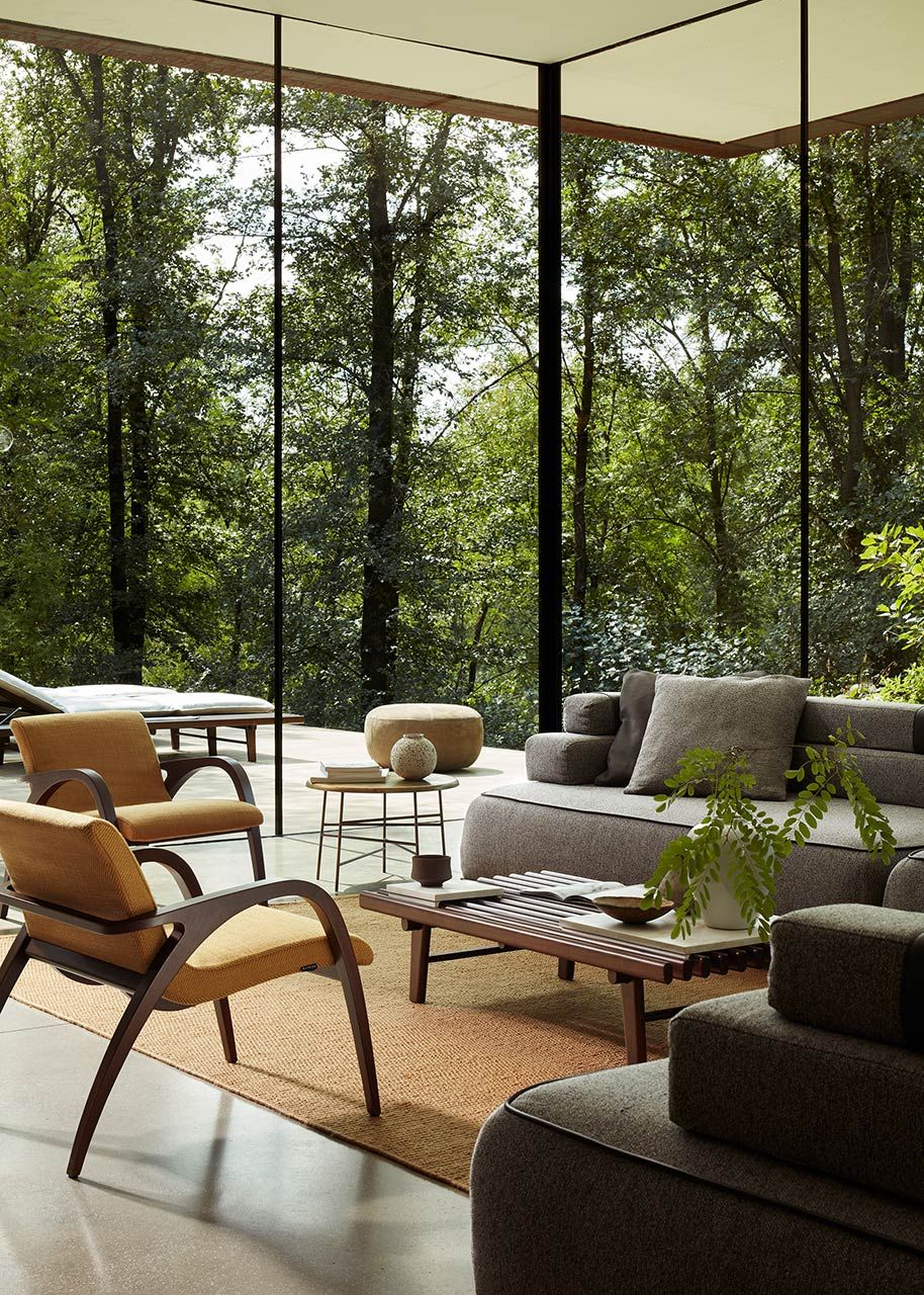 Ткань сад стул с подлокотниками Exteta Franco Albini Re-edition ARCH-00095404 - Вид №16