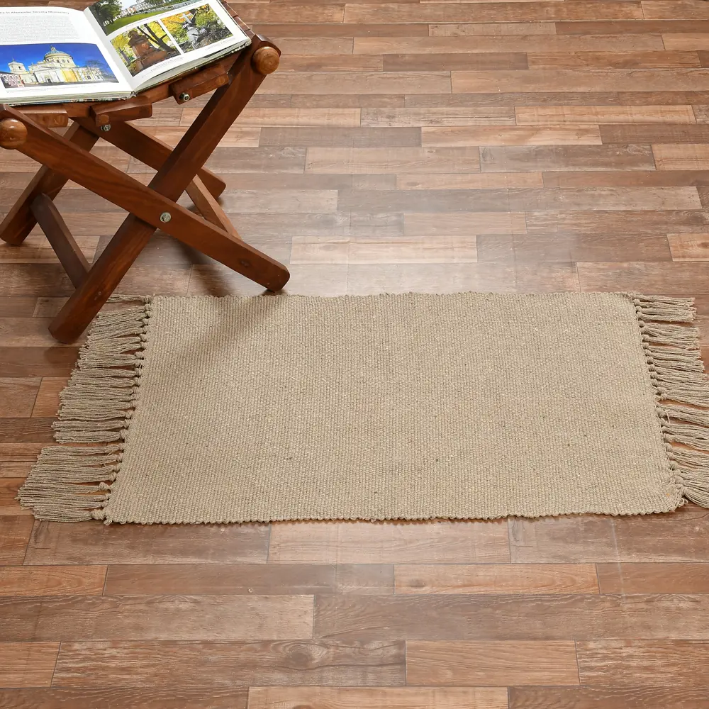Коврик декоративный хлопок Solid Mat JBT-001-12 50x80 см цвет бежевый 89374303 STLM-2050697 Santreyd 